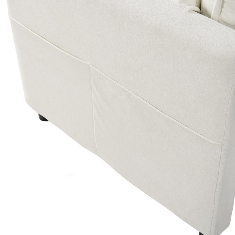 Comfortable Oversized Sofa Chair With Versatile Modules For Various Rooms, Beige Chenille