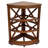 Breunig Solid Wood 3 Drawer X-Side Corner Storage Drawer with 3 Wicker Baskets, Quarter Round, For Small Spaces, Walnut-117219835