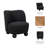 Modern Wood Chair with Fabric Upholstery and Non-Woven Fabric Accents for Casual Home Decor in Contemporary Versatile Design Featuring Sleek Rounded Shape and Decorative Bold Silhouette-99378265