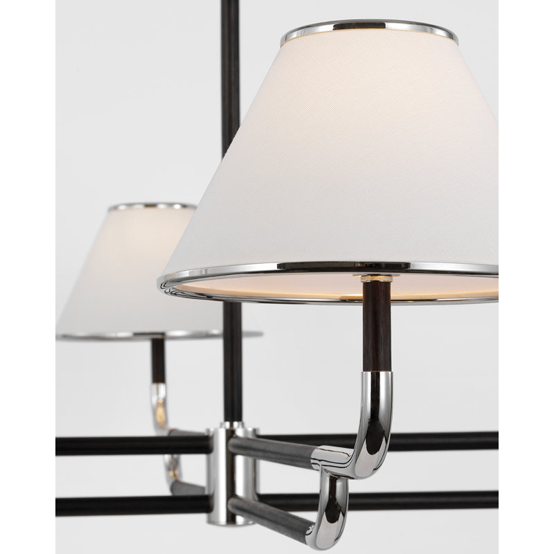 Rigby 4 - Light Chandelier, Polished Nickel/Ebony