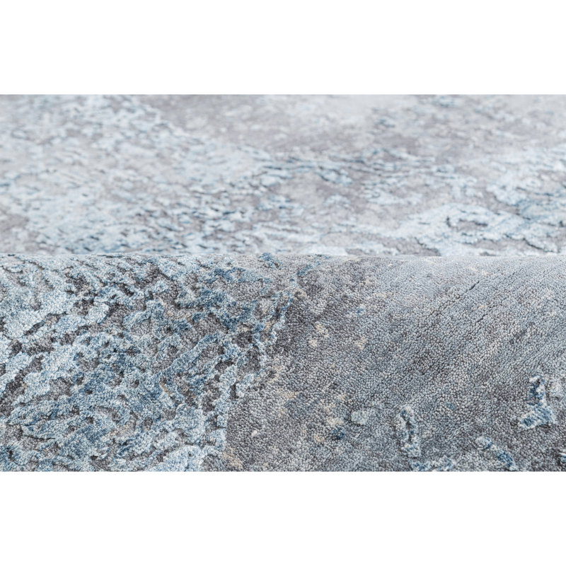 Handmade Silk and Wool Area Rug