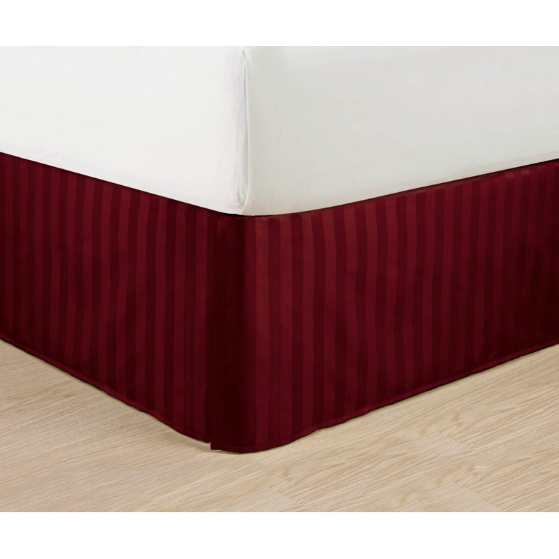 Simple Elegance Tailored Bed Skirt, Burgundy, King