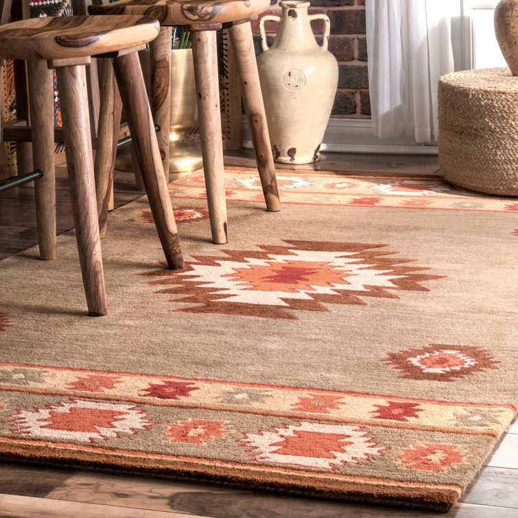 Southwestern Wool Hand Woven Area Rug