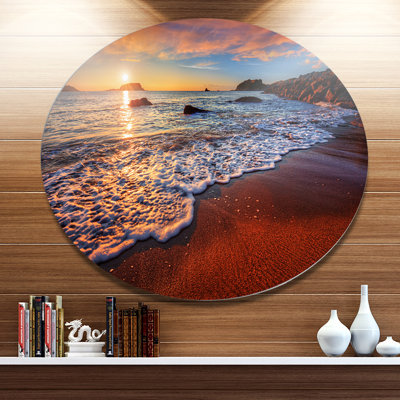 Seashore 'Stunning Ocean Beach at Sunset' Photograph