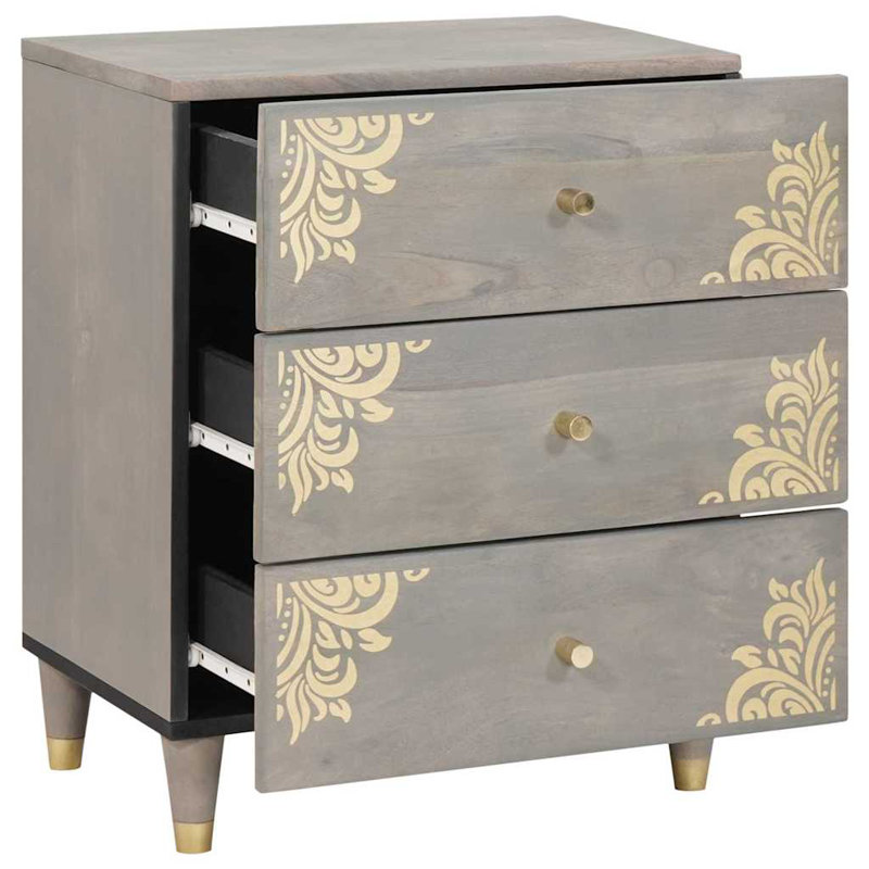 50cm W Solid Wood Bedside Table
