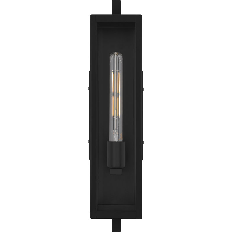 Lanterne murale d'extérieur noir mat 1 lumière Dale, H 20 po x l 4,75 po x P 5,75 po