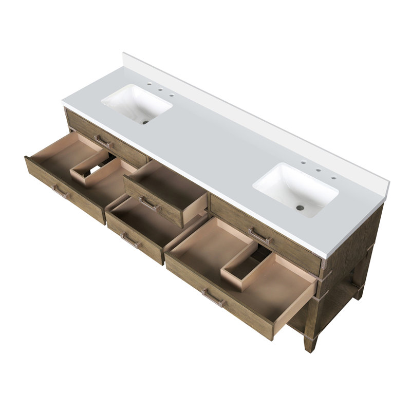 Double Bath Vanity with Quartz Top