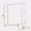 Armoire à pharmacie à 2 tablettes avec miroir-1682713172