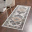 Tapis oriental en polypropylène tissé à la machine Octagon en ivoire / gris-842927036