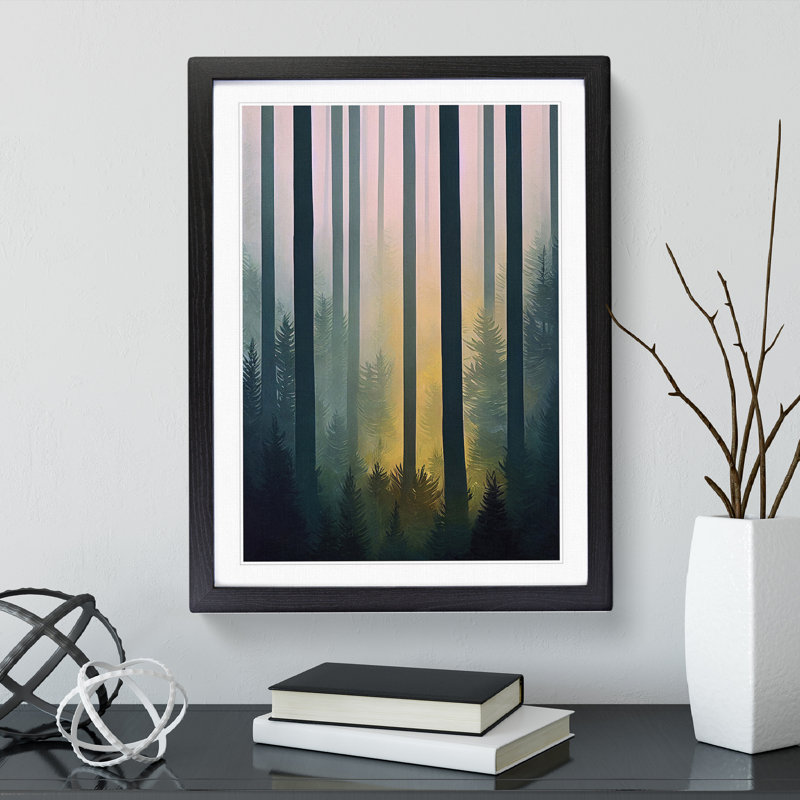 The Gentle Forest - Single Picture Frame Print, 64cm H x 46cm W x 2cm D, Black Framed