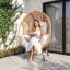 All-Weather Oversized Wicker Egg Chair, Outdoor Indoor Rattan Patio Egg Lounge Chairs With Cushion-2123149423