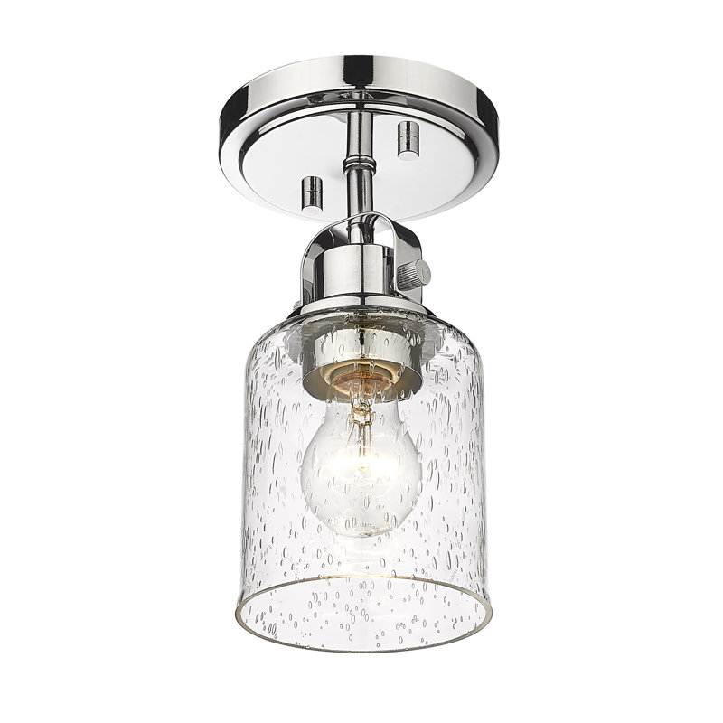 Tyringham Glass Semi Flush Mount, Chrome