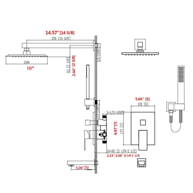Esben All-In-One Kit with Rough in-Valve
