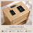 25" Tall Modern End Table Set of 2,23.6" W Side Table with with Charging Station,Wood End Table w/2 Storage Drawers -123028529-129777360-129679276