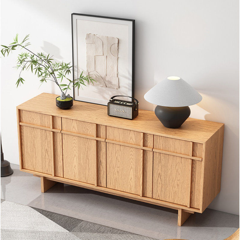 Buffet décoratif moderne simple en bois massif