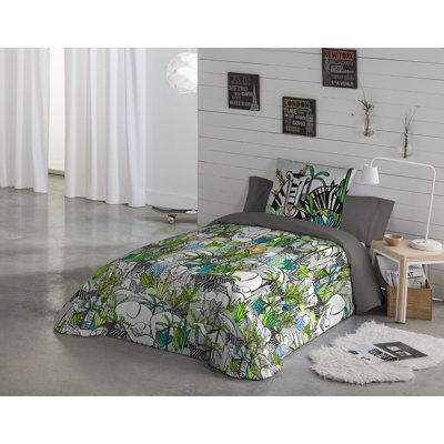 Elain Twin 2pcs Cotton Duvet Cover Set (66"Wx86"L)