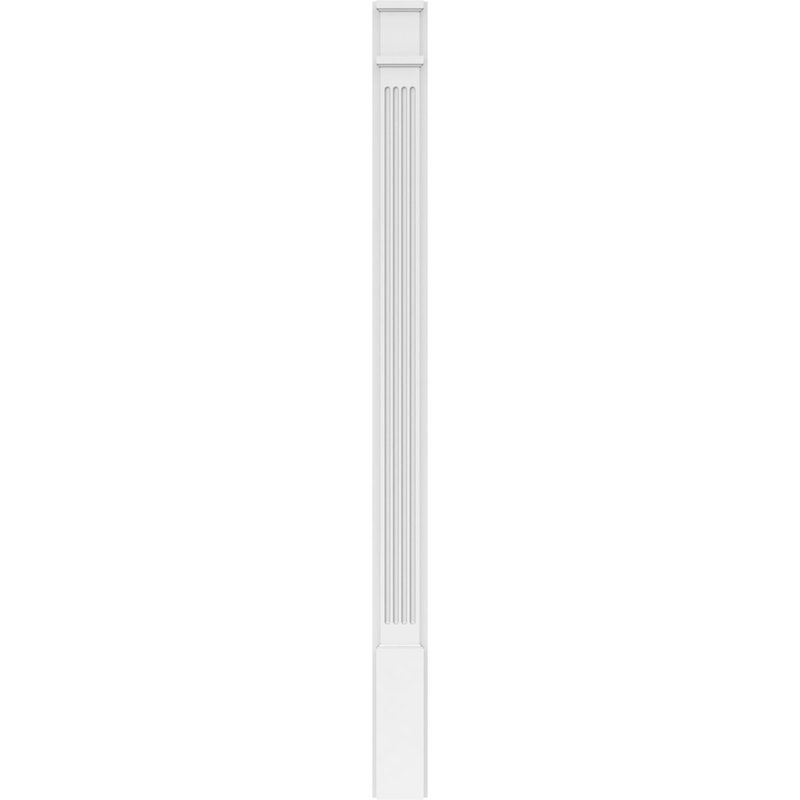 Pilastre cannelé en PVC (la paire), 72 po, 5", Base et chapiteau décoratifs