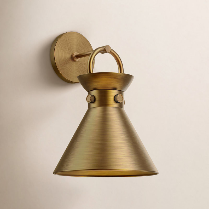 Tiney Armed Sconce, Aged Gold, Aged Gold