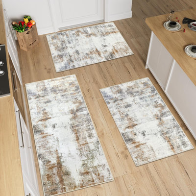 Abstract Polyester Anti-Fatigue Non-Skid Kitchen Mat