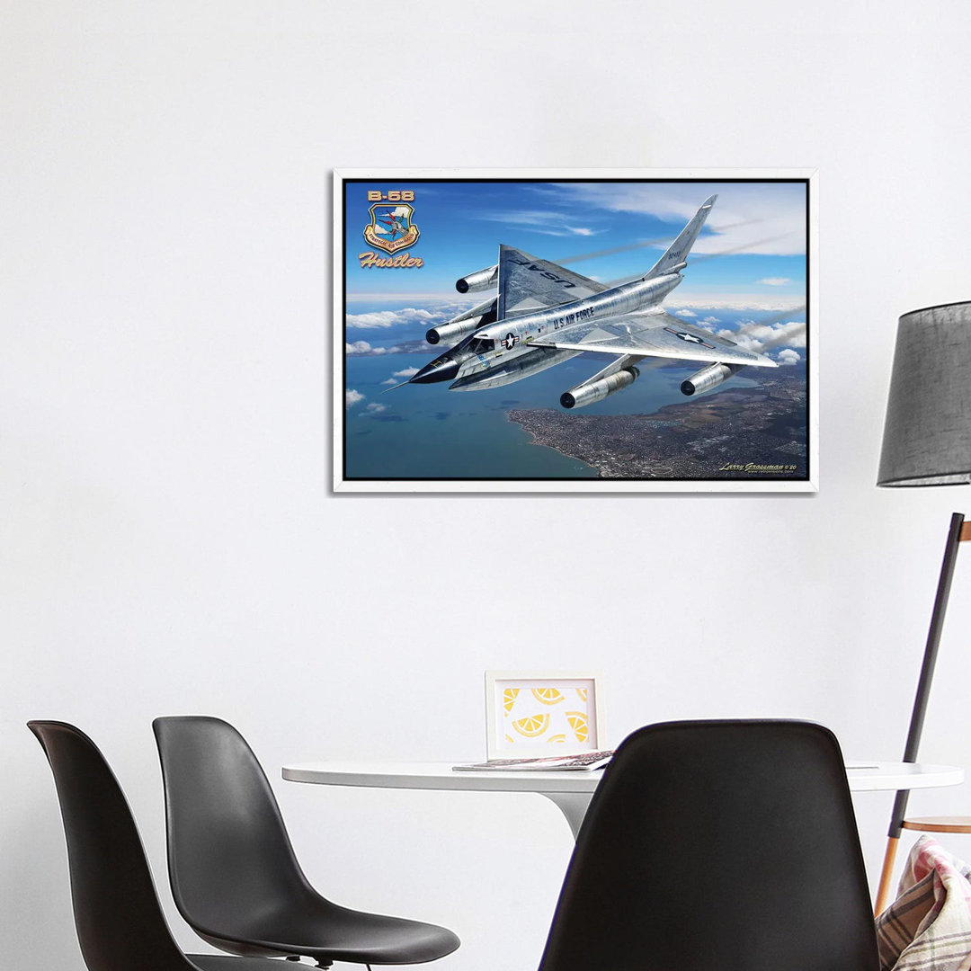 B-58 Hustler von Larry Grossman - Galerie-verpackte Leinwand Giclée auf Leinwand