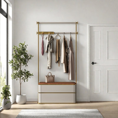 Luxury Wardrobe with Stainless Steel Frame