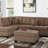 L-shaped Sectional Sofa Couch with Ottoman  and Pillows ,upholstered sectional-698148961