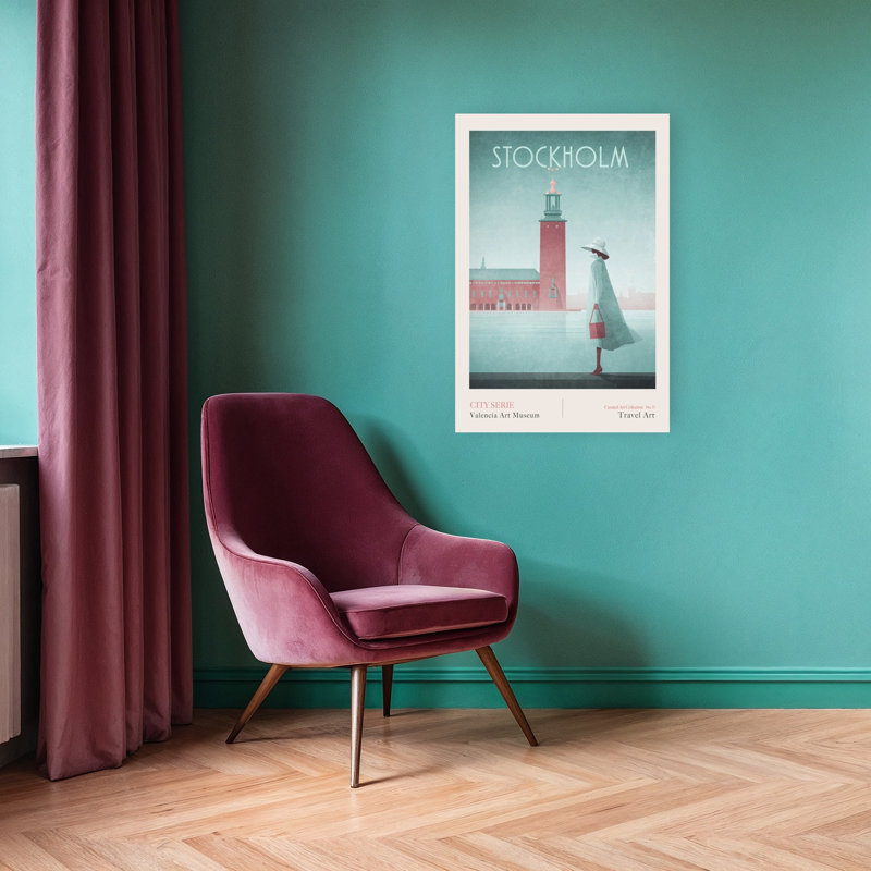 Stockholm-1 Stockholm City Hall Classic Elegant Retro Architecture City Wall Art Print 1 Piece Wrapped Canvas Wall Art