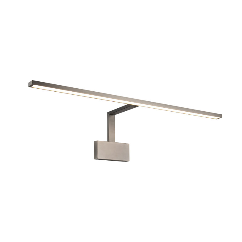 Applique murale à 1 lumière DEL câblée à intensité variable, H 8,13 po x l 8,88 po x P 34 po, Nickel brossé