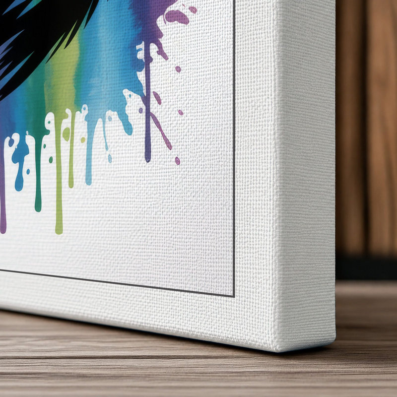 Chromatic Bear Modern - Wrapped Canvas, 24x16 - 61.0 x 40.6 cm, White Border