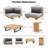 Perina 8 Piece Teak Sectional Seating Group with Cushions