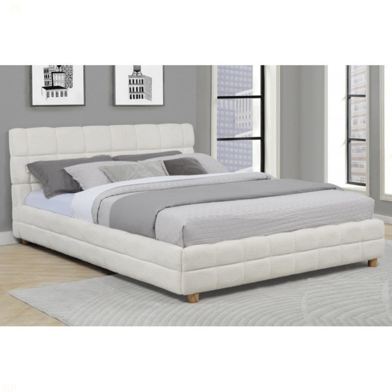 Lit plateforme grand moderne Modern, Blanc