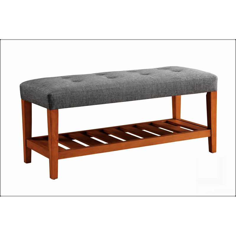 Banc en tissu gris Charla