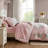 Heather Pink Vintage-Inspired Collection Floral Print 7-Piece Twin XL Comforter-121549998-122506259