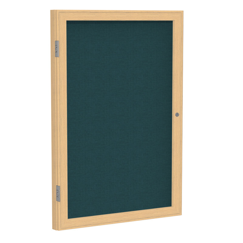 Tableau d'affichage fermé, Bleu, H 2 pi x l 1 pi 6 po, Chêne