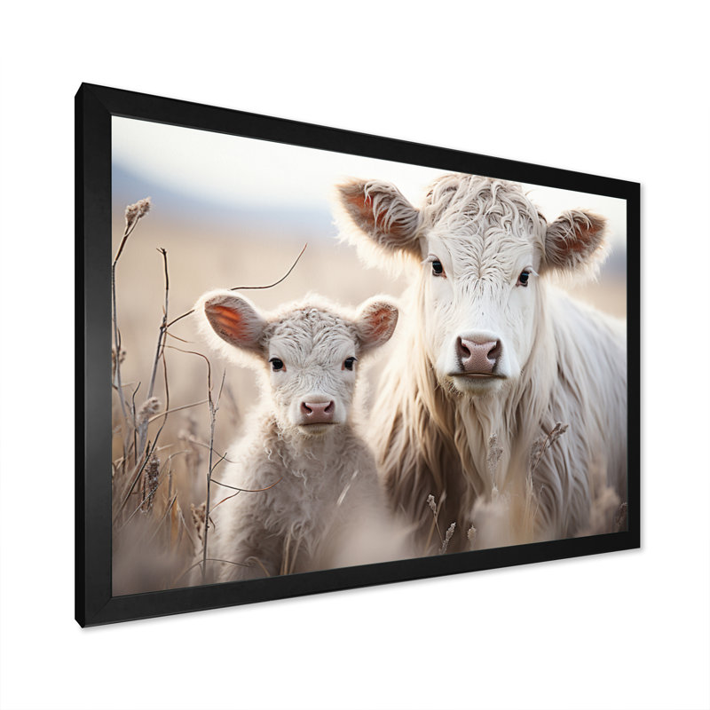 Bétail, famille douce I - Impression, H 34 po x l 44 po x P 1,5 po, Cadre simple noir