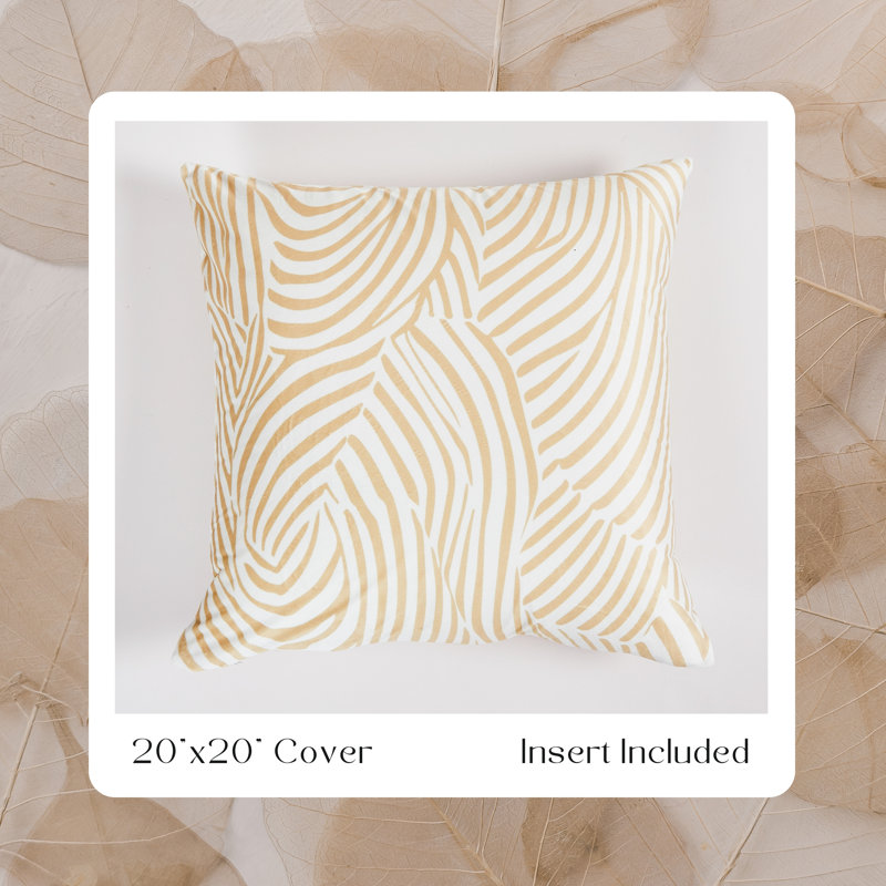 Zebra Neutral Throw Pillow 20"