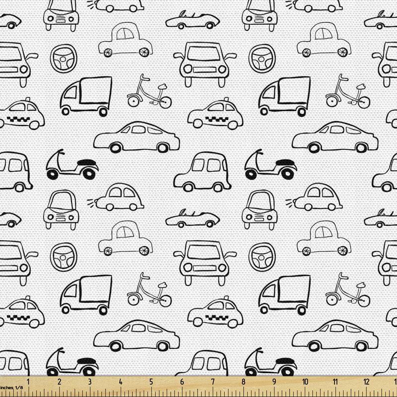 Tissu Ambesonne Cars, l 58 po x L 108 po
