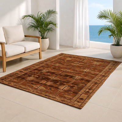 Tapis turc intérieur et extérieur brun
