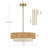 Maskell 4-Light 18" Wide Natural Rope Pendant Chandelier in Brass-1962838370