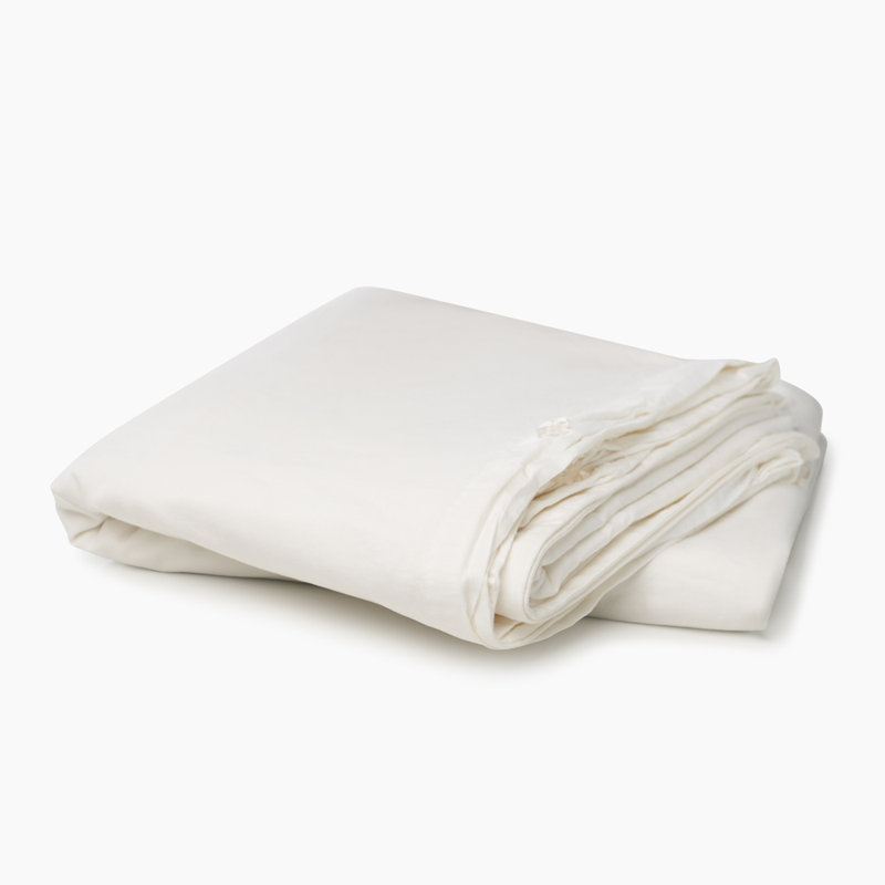 Egyptian-Quality Cotton Percale Duvet Cover, White, Queen