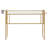 Elle Glass Top Metal Base Writing Desk