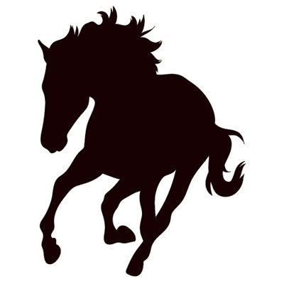 Silhouette de cheval debout debout SS11206