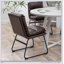 Ensemble de salle à manger rond 5 pièces avec table à tréteaux et chaises élégantes Innes, parfait pour les petits espaces et les rassemblements élégants