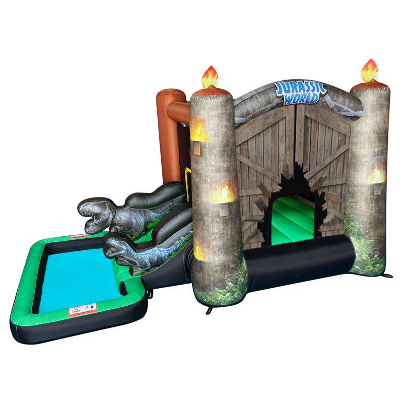 Jurassic World Inflatable Bounce House with Water Slide and Pool