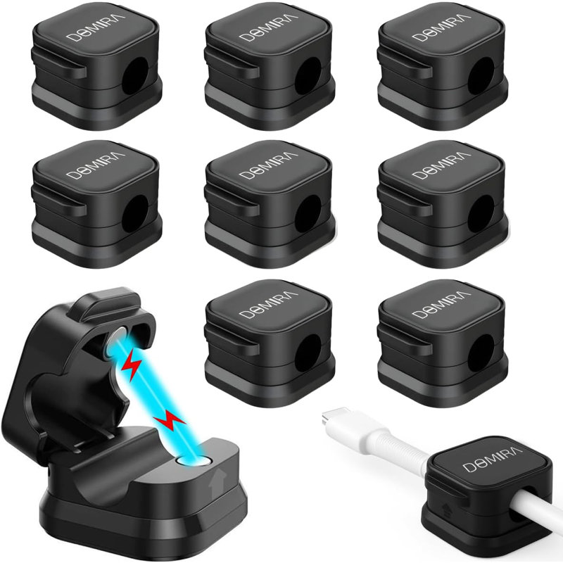 DOMIRA Magnetic Cable Clip, Black