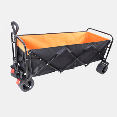 Big Large Capacity Folding Cart Extra Long Extender Wagon Cart Folding Wagon Garden Shopping Beach Cart -  Go Peak Track, GTKLCY05625