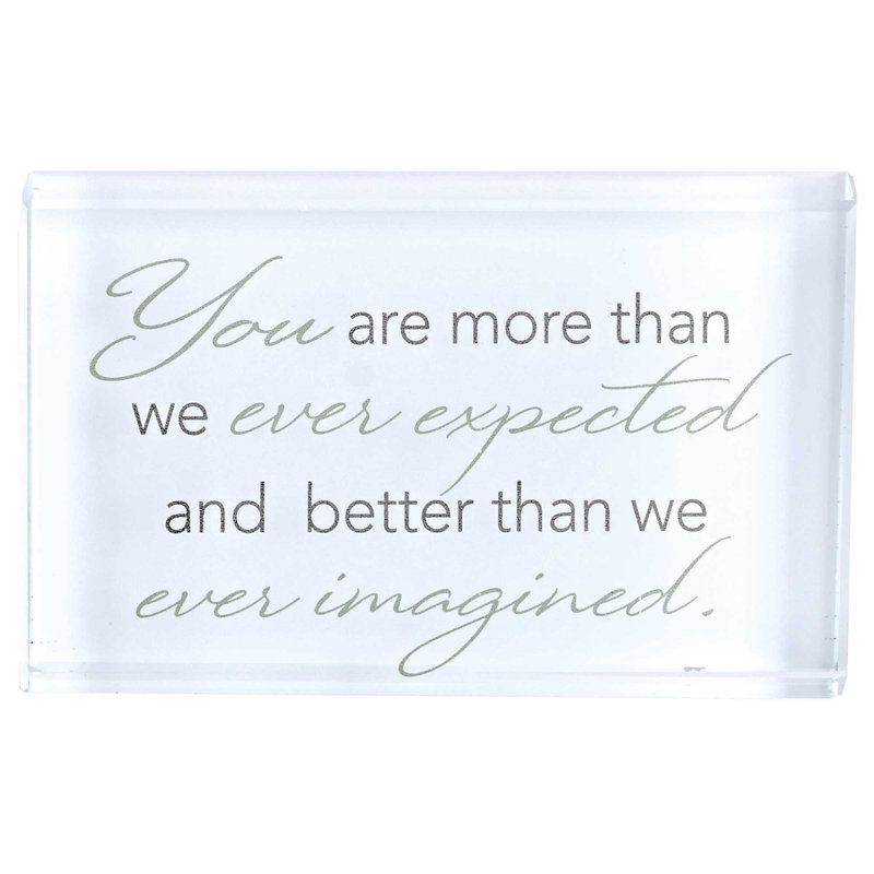 Tabletop Glass Plaque You Are More