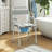 Folding Bedside Commode Chair with Handle, Adjustable Height, Grey