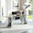 6 - Person Glass Top Double Pedestal Dining Set-1887120698-1887120677