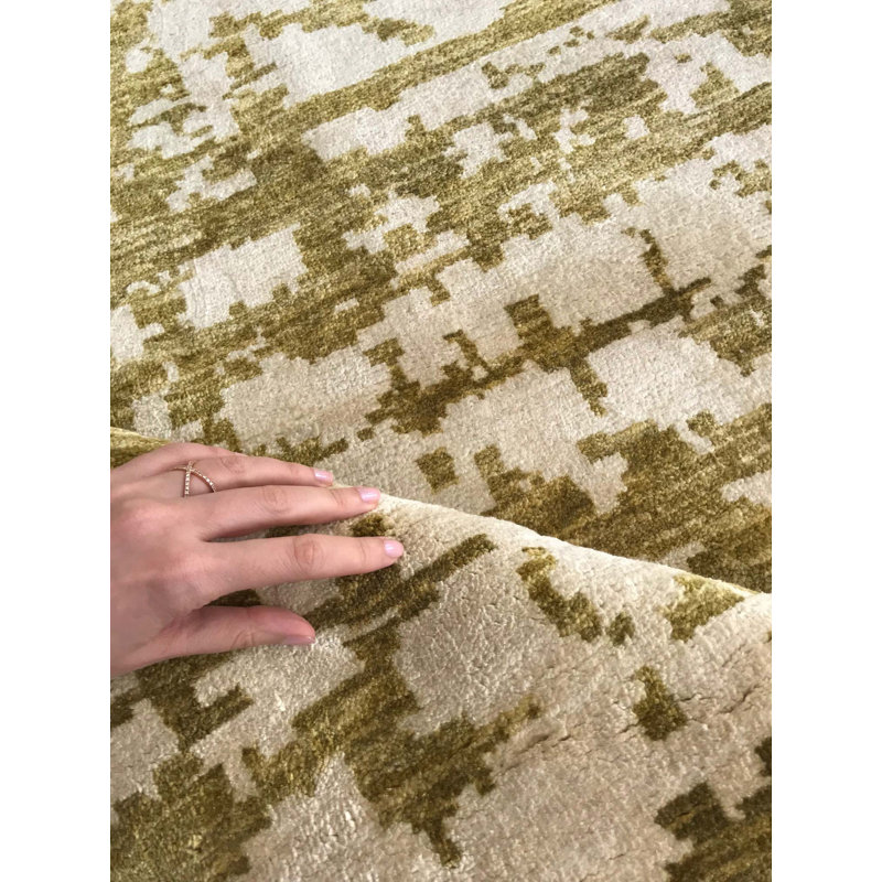 Modern One-of-a-Kind Rectangle 5'10" X 9'9" Hand Knotted Area Rug